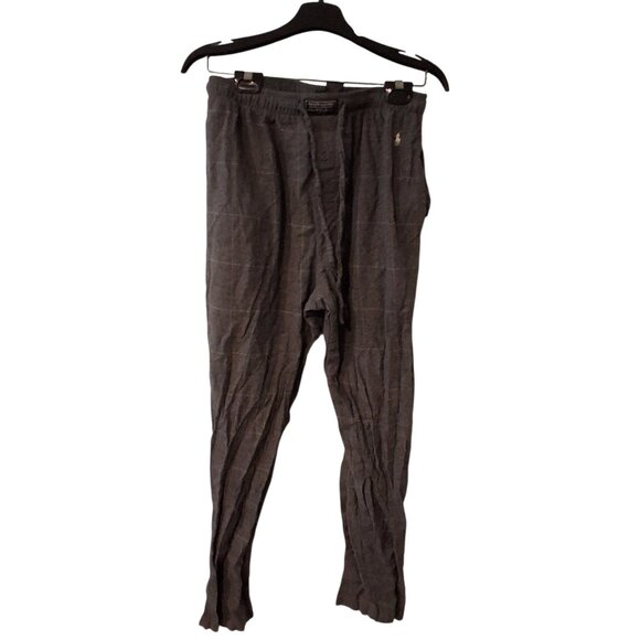 Polo Ralph Lauren pajamas mens M L gray plaid flannel top=nwt pants EUC - Picture 3 of 6